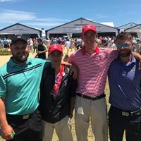 2018 Interns, Justin Harrison & Ali Guessous, volunteering at the US Open at Shinnecock Hills