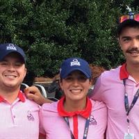 2017 Interns, Thomas and Angus, meet 2016 intern, Lara, at the 2017 PGA Championship